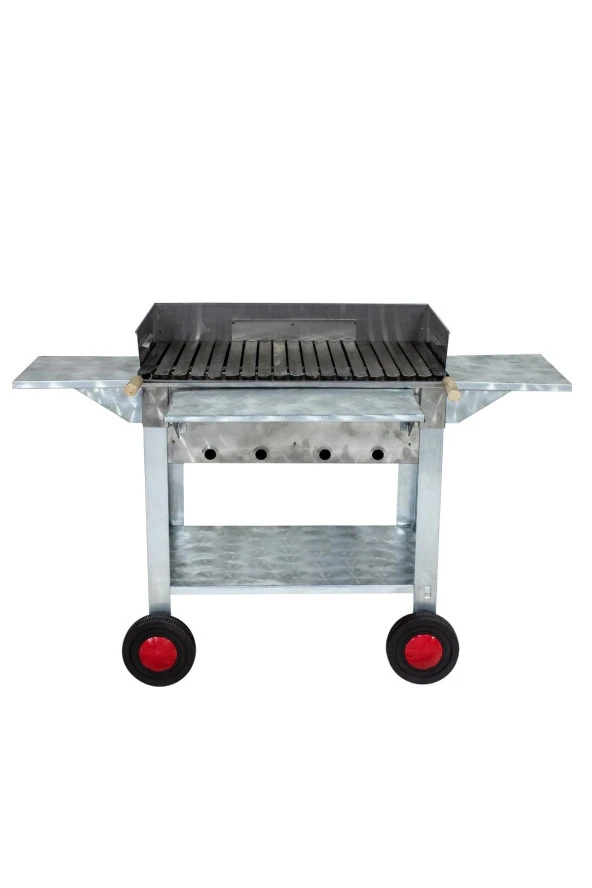 Mth-135 Lüx Kanatlı Pervazlı Lama Izgaralı Mangal (4 Tekerlekli) - Resim 3