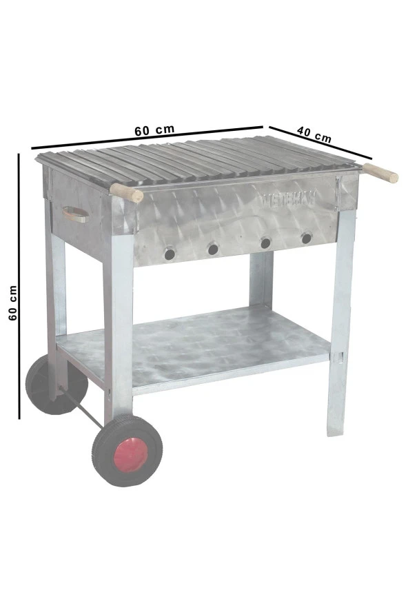 Mth-121 Lama Izgaralı Mangal (2 Tekerlekli) - Resim 4
