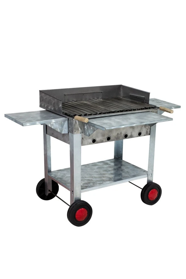 Mth-135 Lüx Kanatlı Pervazlı Lama Izgaralı Mangal (4 Tekerlekli) - Resim 4