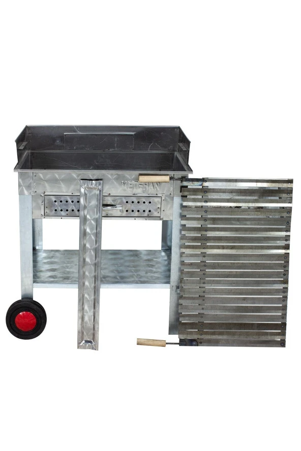 Mth-151 Çekmeceli Pervazlı Lama Izgaralı Mangal (2 Tekerlekli) - Resim 2