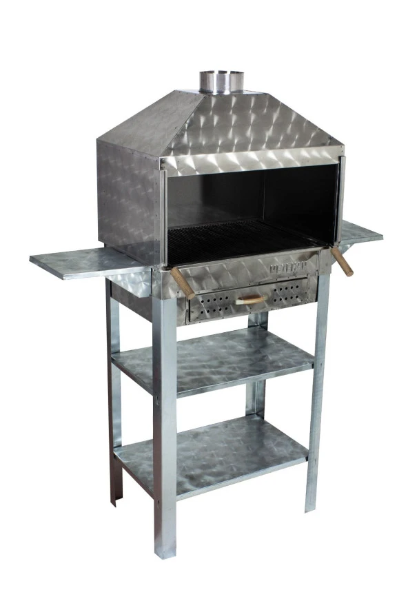 Mth-60 Davlumbazlı Bacalı Kanatlı Çekmeceli Maltız Izgaralı Mangal ürün görseli