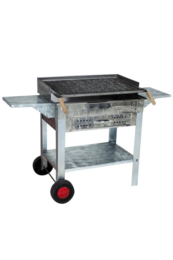 Mth-158 Pervazlı Kanatlı Çekmeceli Maltız Izgaralı Mangal (2 Tekerlekli) - Resim 2