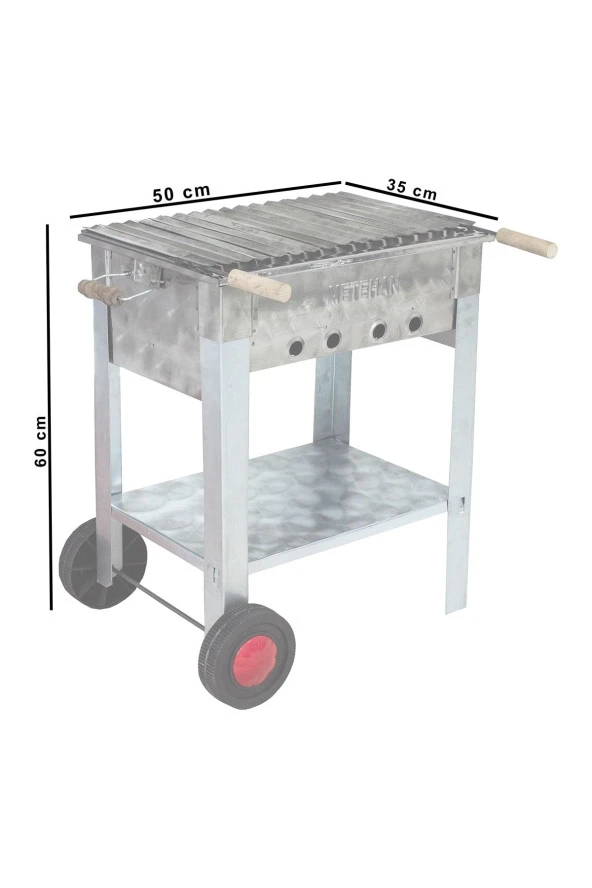 Mth-163 Lama Izgaralı Mangal (2 Tekerlekli) - Resim 2