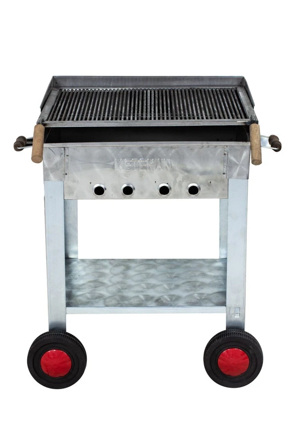 Mth-168 Pervazlı Maltız Izgaralı Mangal (4 Tekerlekli) - Resim 3