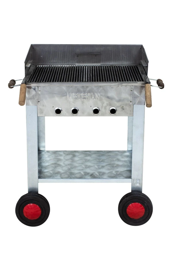 Mth-168 Pervazlı Maltız Izgaralı Mangal (4 Tekerlekli) - Resim 4