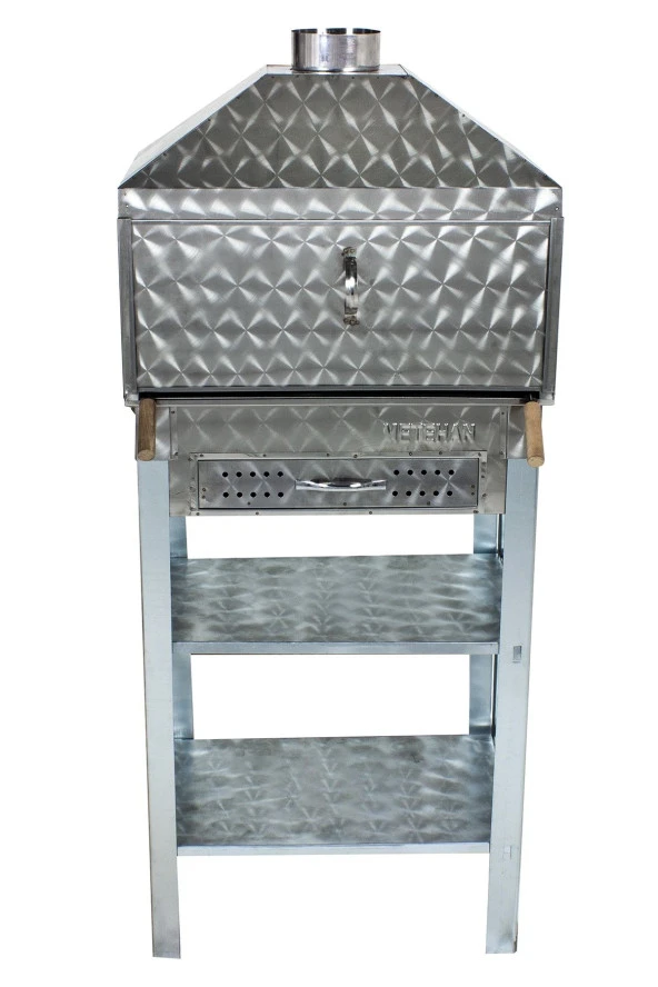 Mth-50 Davlumbazlı Bacalı Çekmeceli Maltız Izgaralı Mangal - Resim 2