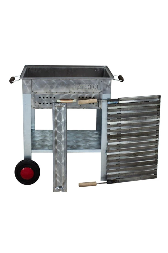 Mth-181 Çekmeceli Lama Izgaralı Mangal (2 Tekerlekli) - Resim 2