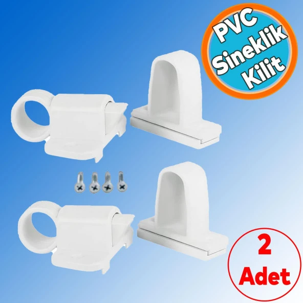 Pencere Kapı Sineklik Kapama Çarpma Kilit Plastik Pratik Tutucu Pimapen PVC Aparat 2 Adet