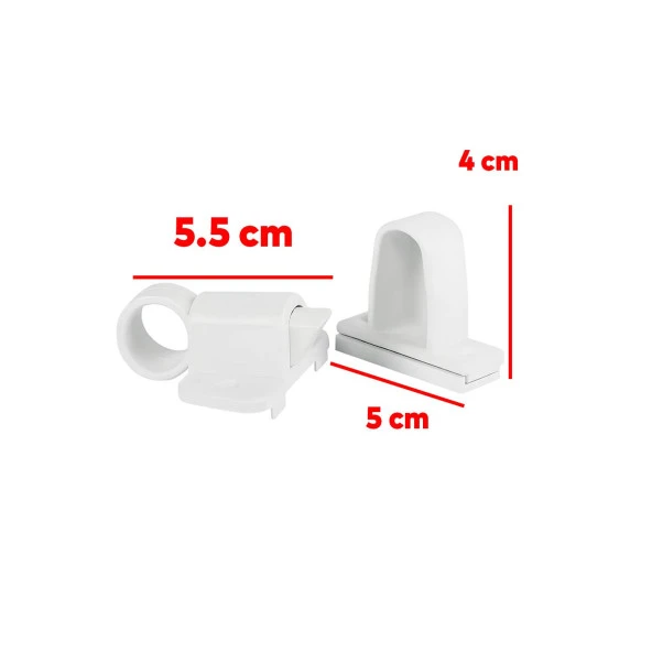 Pencere Kapı Sineklik Kapama Çarpma Kilit Plastik Pratik Tutucu Pimapen PVC Aparat 2 Adet - 2