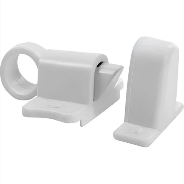 Pencere Kapı Sineklik Kapama Çarpma Kilit Plastik Pratik Tutucu Pimapen PVC Aparat 2 Adet - 5