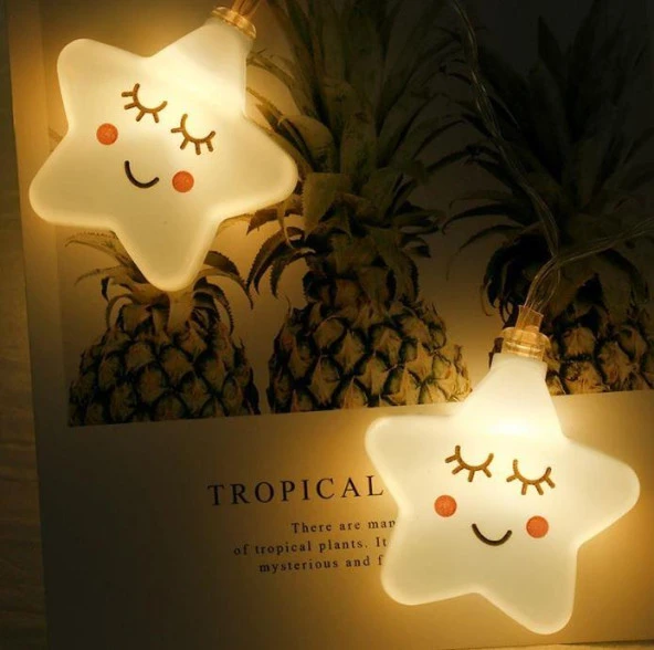 Smile Yıldız Led Işık İp tipi Dekoratif Hediye 10lu 200cm - 9