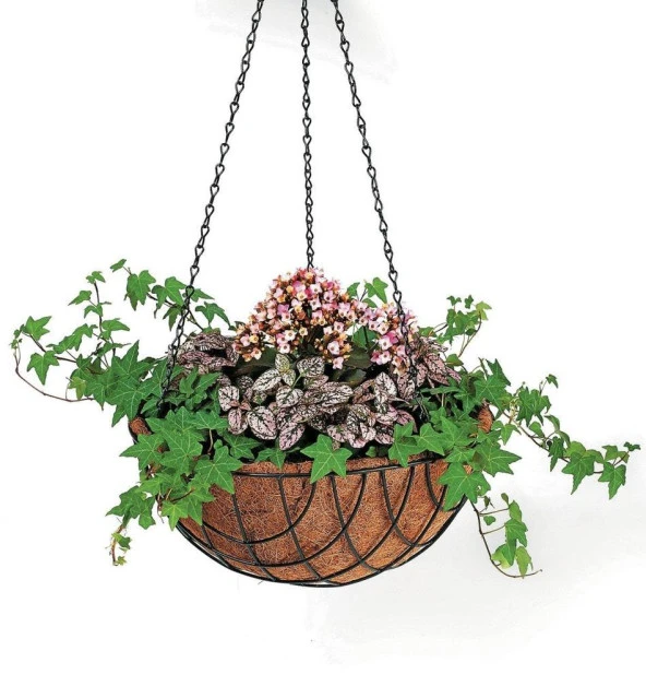 Nettenevime Sarkaç Çiçek Sepeti Coco Elyaf Makreme Saksı 25 cm - 7