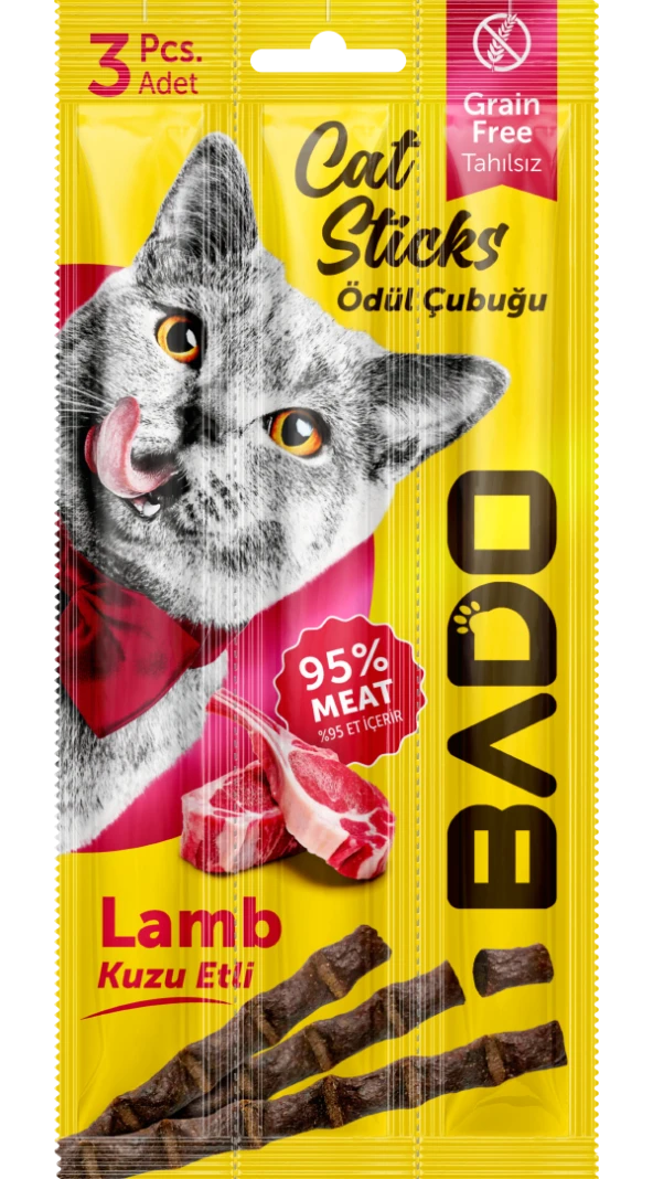 Bado Kedi Ödül Çubuğu Kuzu Etli 3x5gr