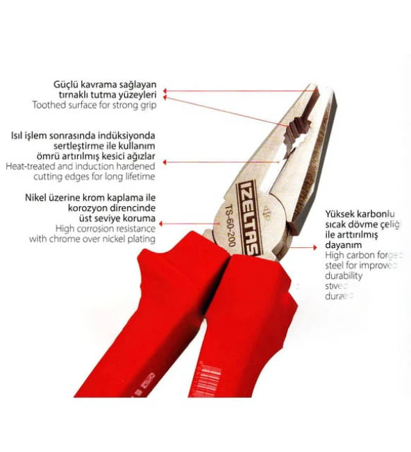 İZELTAŞ KOMBİNE PENSE OPAK 160 MM - 2