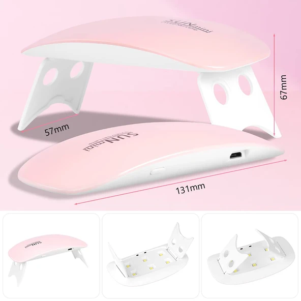 HyMark Mini Jel Tırnak Oje Kurutma Makinesi SUN Mini USB 6W UV LED Tırnak Kurutucu - 4