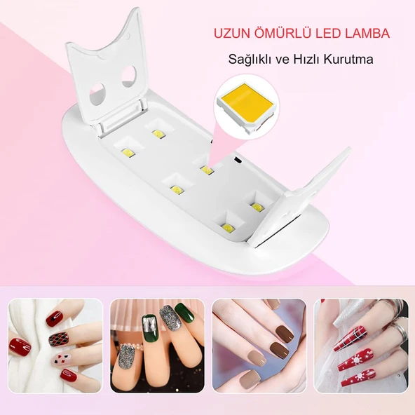 HyMark Mini Jel Tırnak Oje Kurutma Makinesi SUN Mini USB 6W UV LED Tırnak Kurutucu - Resim 3