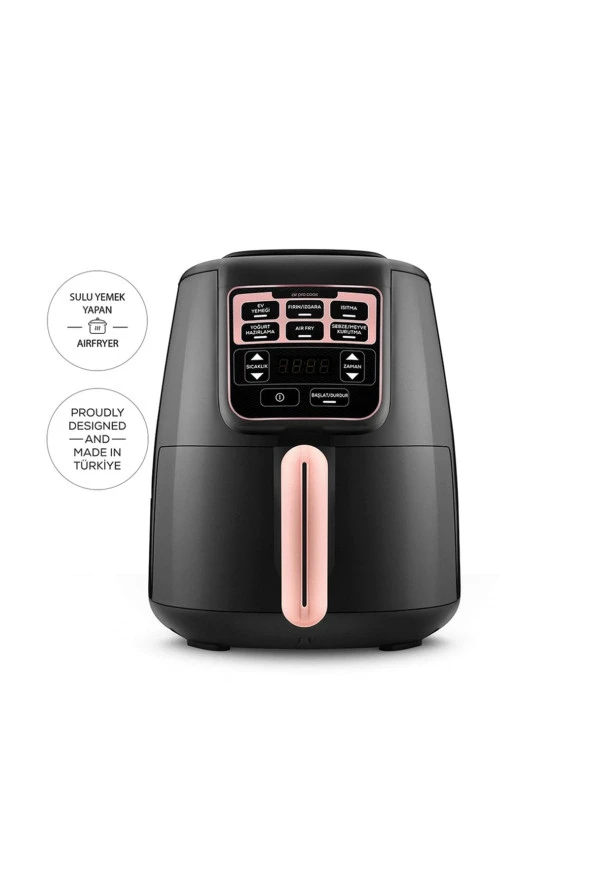 Air Pro Cook Xl 2 In 1 Konuşan Airfryer Rosegold 4 Kişilik