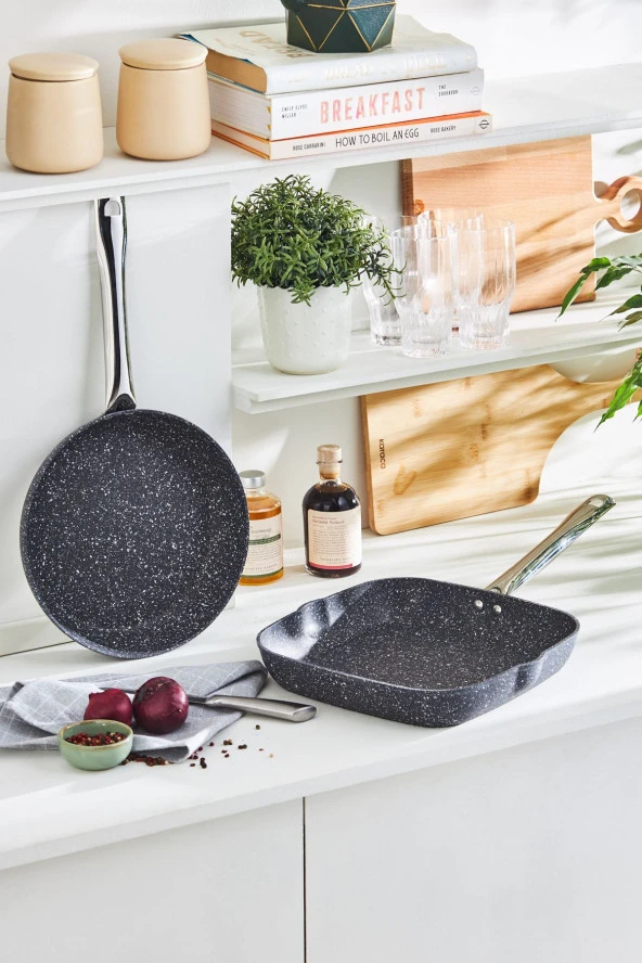 Biogranit Navy Stone Grill Tava Set