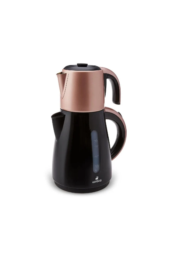 Daystar Çelik Demlikli 2 In 1 Çay Makinesi Ve Su Isıtıcı Kettle Rosegold