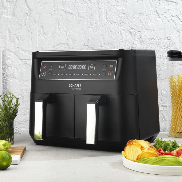 Schafer Dual Dijital Airfryer/Sıcak Hava Fritözü