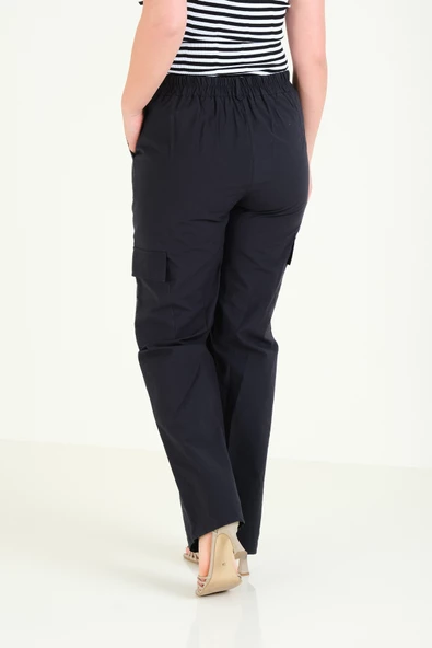 Kadın Paraşüt Pantolon Lacivert - 4