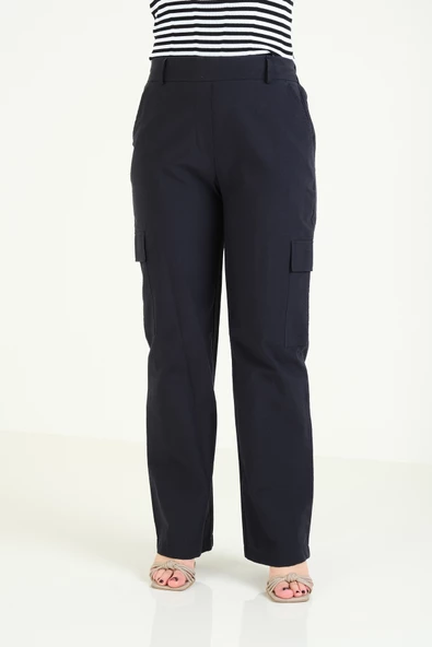 Kadın Paraşüt Pantolon Lacivert - 3