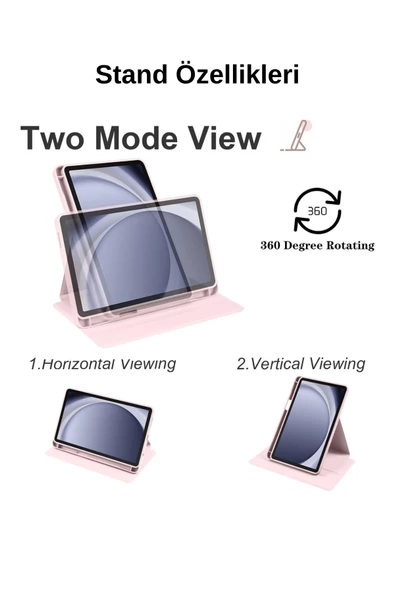 Samsung Galaxy Tab A9 2023 8,7 inç Uyumlu SM-X110 Fuchsia Akıllı Tablet Kılıfı - Resim 12