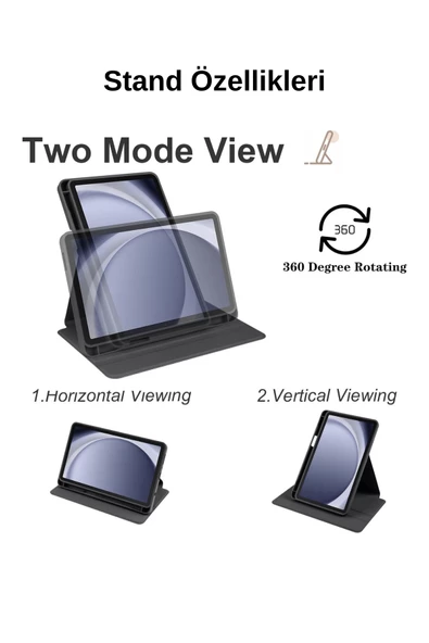 Samsung Galaxy Tab A9 2023 8,7 inç Uyumlu SM-X110 Fuchsia Akıllı Tablet Kılıfı - Resim 4