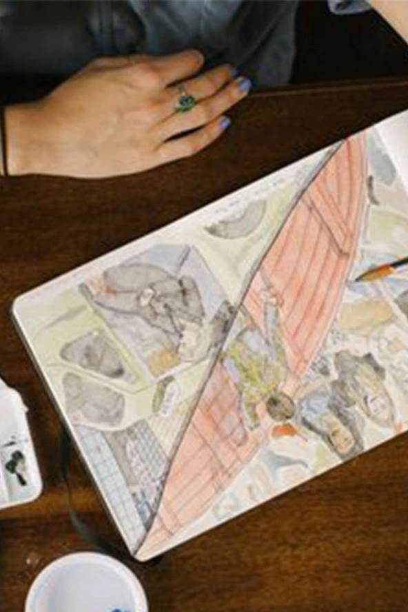 Suluboya Albümü Pocket 9x14 cm 200gr Ivory Kağıt - Resim 5