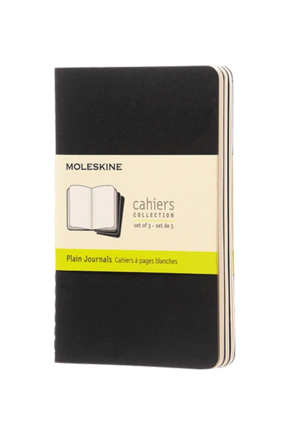 Cahier Pocket 3'lü Çizgisiz Not Defter, 9x14cm