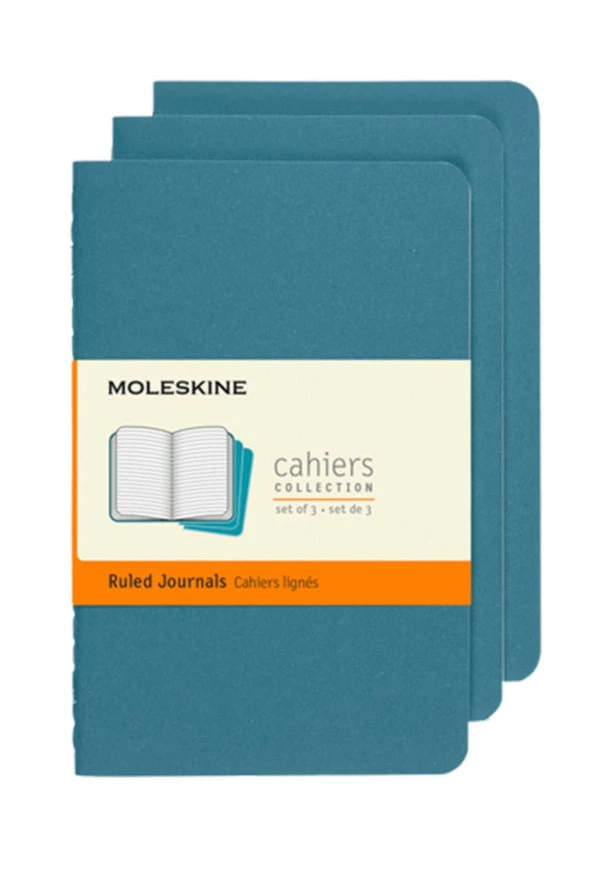Cahier Pocket 3'lü Çizgili Not Defter, 9x14cm - 1