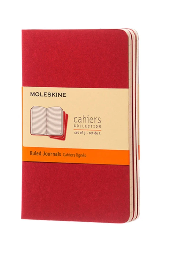 Cahier Pocket 3'lü Çizgili Not Defter, 9x14cm