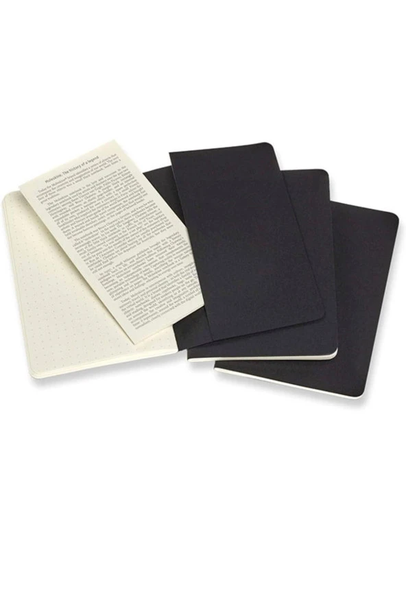 Cahier Pocket 3'lü Noktalı Not Defter, 9x14cm Siyah - 2