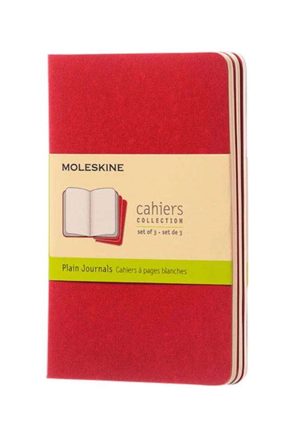 Cahier Large 3'lü Çizgisiz Not Defter, 13x21cm