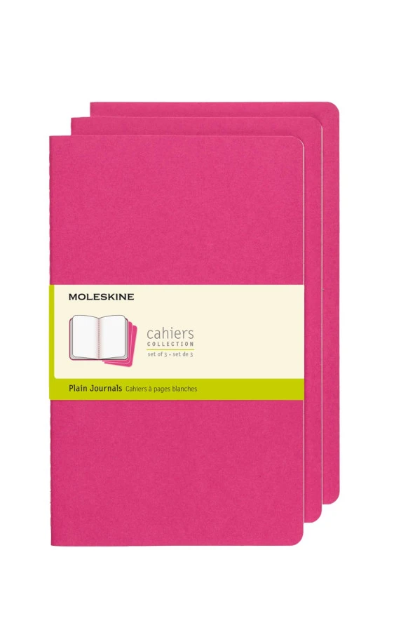 Cahier Large 3'lü Çizgisiz Not Defter, 13x21cm
