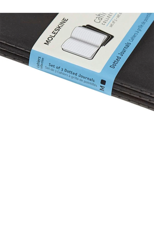 Cahier Pocket 3'lü Noktalı Not Defter, 9x14cm Siyah - 3