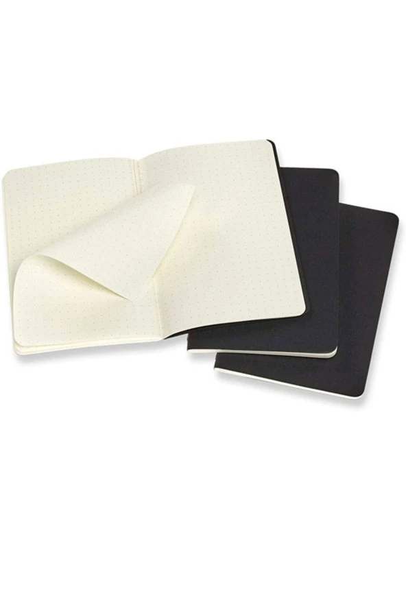 Cahier Pocket 3'lü Noktalı Not Defter, 9x14cm Siyah - 4