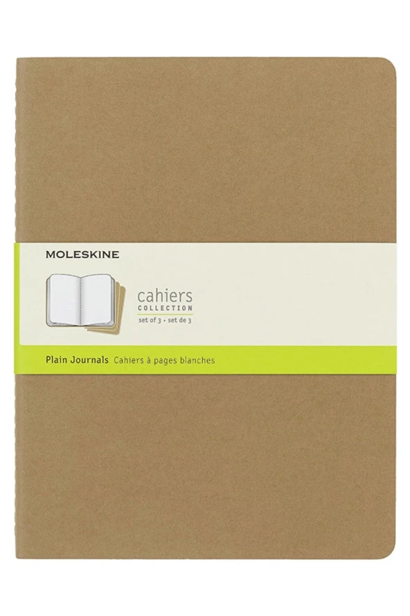 Cahier XL 3'lü Çizgisiz Not Defter, 19x25cm