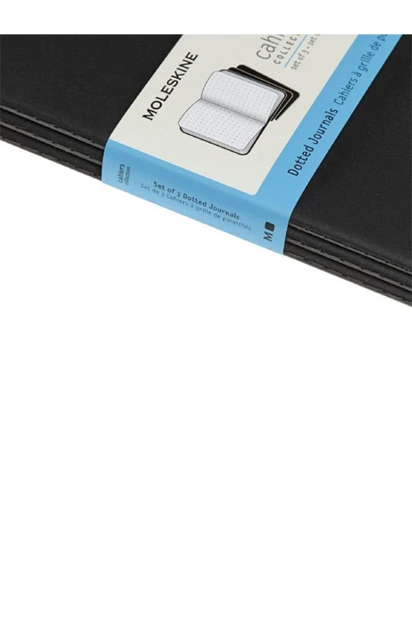 Cahier XL 3'lü Noktalı Not Defter, 19x25cm Siyah - Resim 3