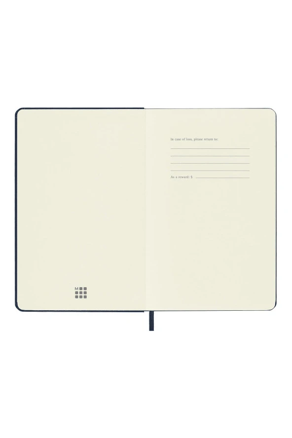 Klasik Koleksiyon Çizgili 11,5x18cm Medium Sert Kapak Not Defteri Safir Mavisi - 4