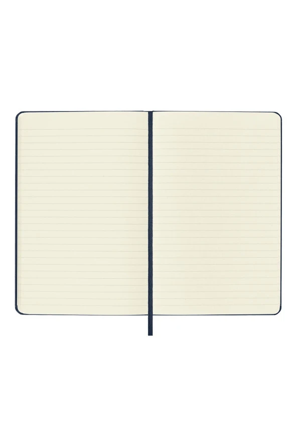 Klasik Koleksiyon Çizgili 11,5x18cm Medium Sert Kapak Not Defteri Safir Mavisi - 5