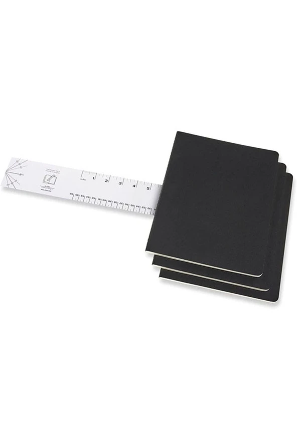 Cahier XL 3'lü Noktalı Not Defter, 19x25cm Siyah - Resim 4