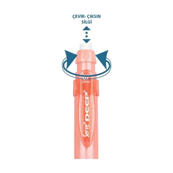 Serve Deep Mekanik Uçlu Kalem Toprak Tonları 0.7 mm Mercan - Resim 2