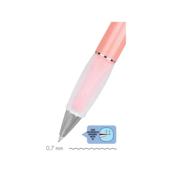 Serve Deep Mekanik Uçlu Kalem Toprak Tonları 0.7 mm Mercan - Resim 3