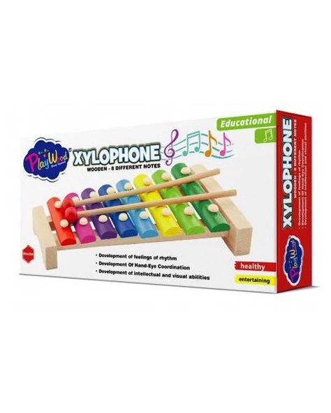 Playwood Ahşap Eğitici Ksilofon 8 Farklı Nota Ony-405 - 3