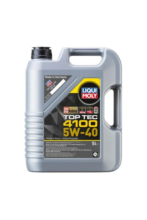 Liqui Moly Top Tec 4100 5W-40 Motor Yağı 5 L