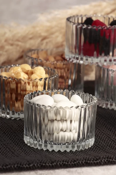 Sultan 6 Parça Cam Çerezlik Sunum Magnolia Magnolya Kasesi Royaleks-81491 - 2