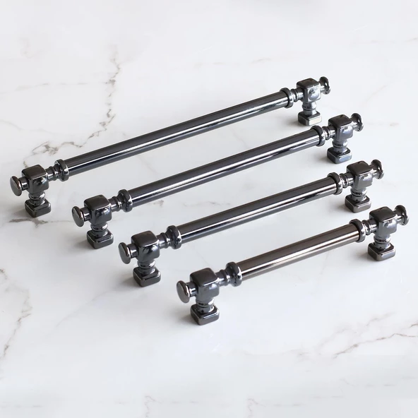Talas Füme Düz Metal Kulp Kulpu 128 mm Mobilya Çekmece Mutfak Dolabı Dolap Kulpları Kulbu - 3