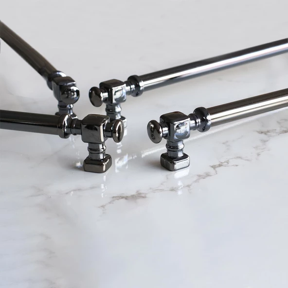 Talas Füme Düz Metal Kulp Kulpu 128 mm Mobilya Çekmece Mutfak Dolabı Dolap Kulpları Kulbu - 4