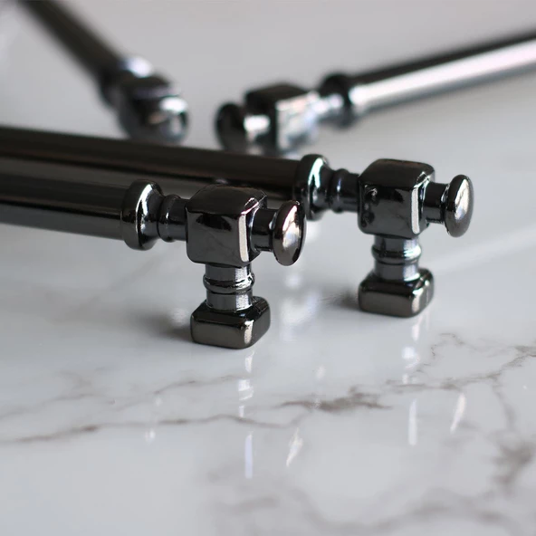 Talas Füme Düz Metal Kulp Kulpu 128 mm Mobilya Çekmece Mutfak Dolabı Dolap Kulpları Kulbu - 5